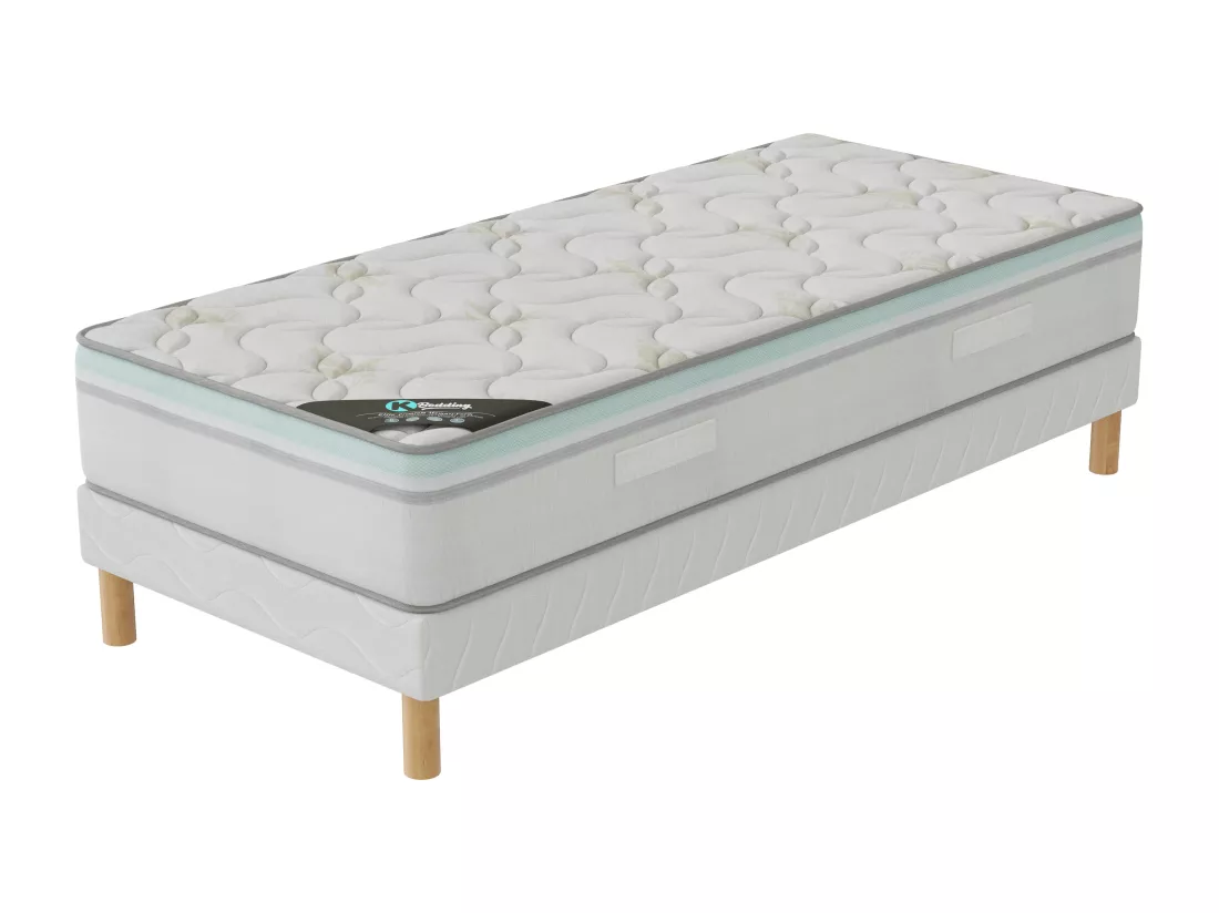 Ensemble matelas AloeVera + sommier 90x190 hauteur 27cm