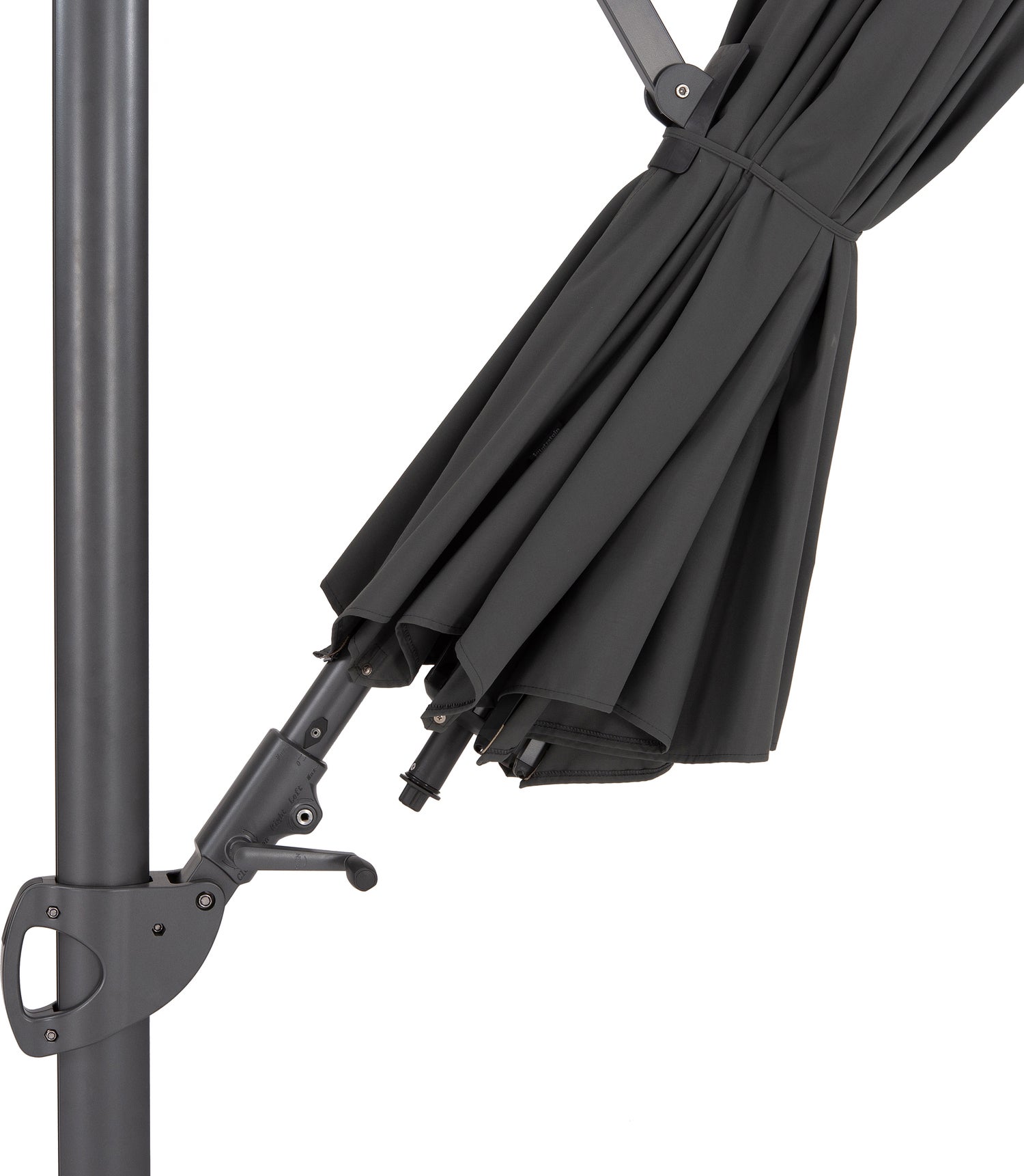 Intratuin zweefparasol Bay Obravia grijs 50+UV D 330 cm