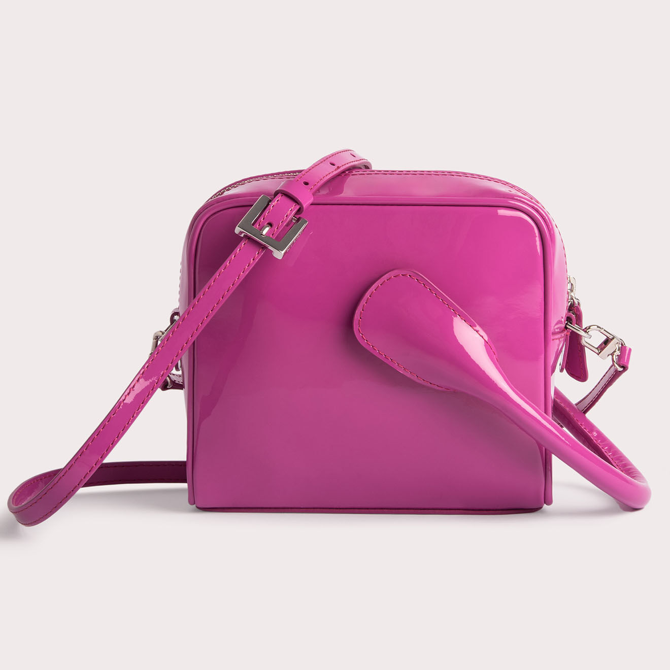 By Far Sac à main en Cuir Cam fuchsia -  17x18x10 cm