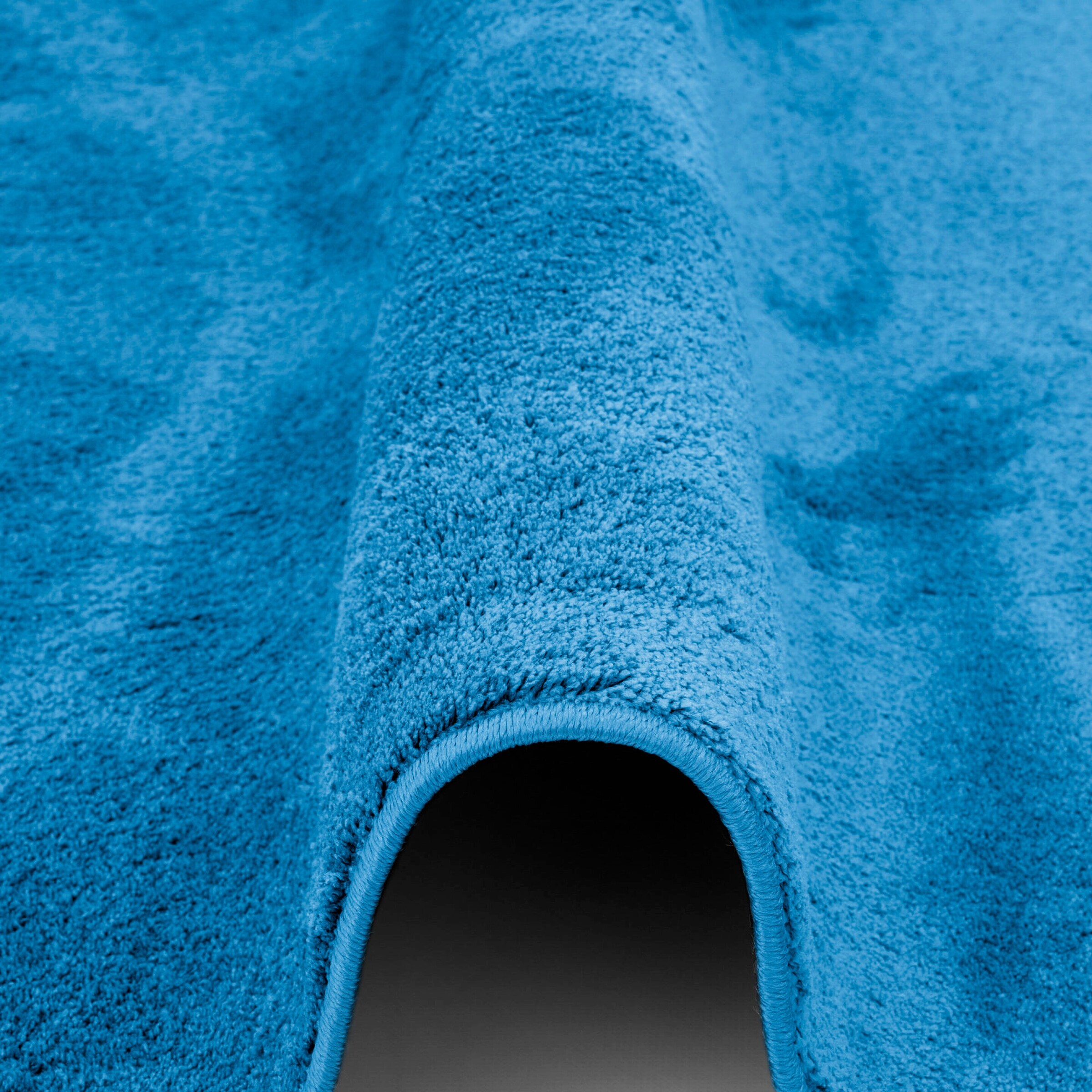 Pergamon Hochflor Langflor Teppich Super Soft Melia Kids Blau - 80x150 cm
