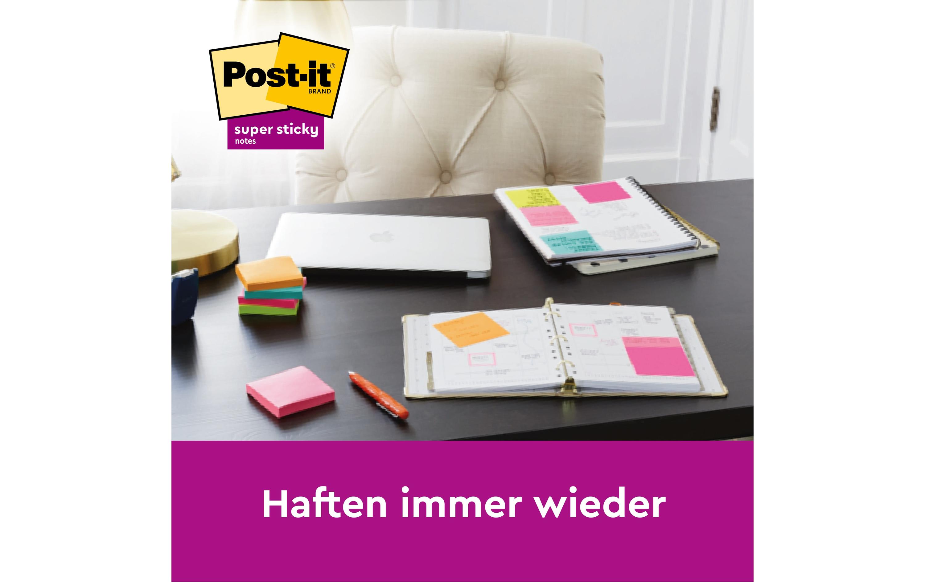 Notizzettel Super Sticky Promotion 7.6 x 7.6 cm, 6 Blöcke6 Post-it Blöcke, 4 + 2 Gratis