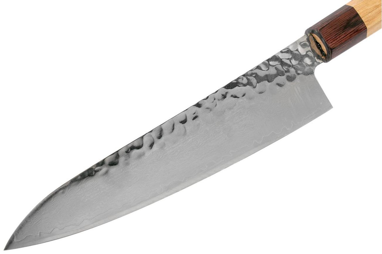 Sakai Takayuki 33-Layer Damascus Hammered WA 07475 koksmes, 21 cm
