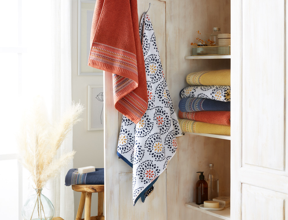 Serviette de bain jacquard-Vallauris