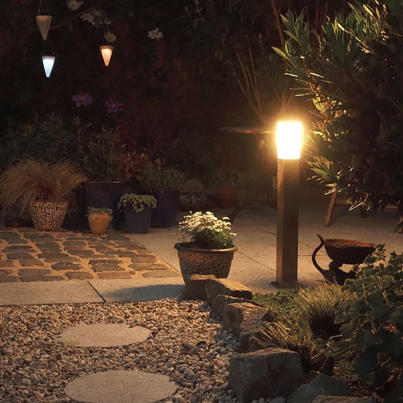 Moderne buitenlamp paal staal 80 cm IP44 - Malios