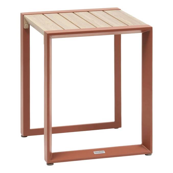 Table d'appoint de jardin carrée ALLURE Lin / Acajou