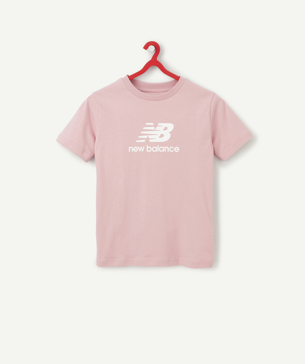 NEW BALANCET-SHIRT À MANCHES COURTES FILLE ROSE ESSENTIALS STACKED
