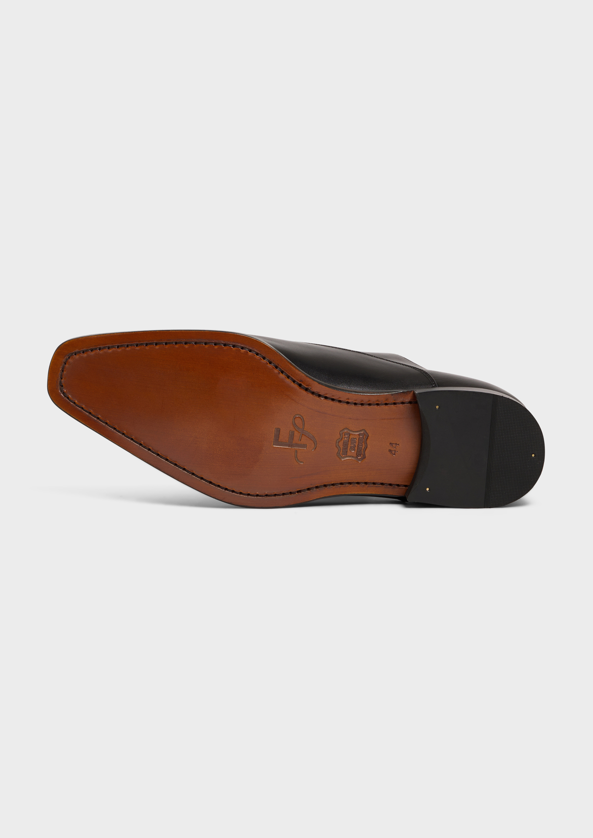Richelieus en cuir lisse noir