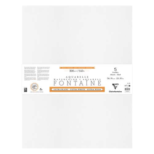 Clairefontaine Aquarellpapier FONTAINE Extra White satiniert