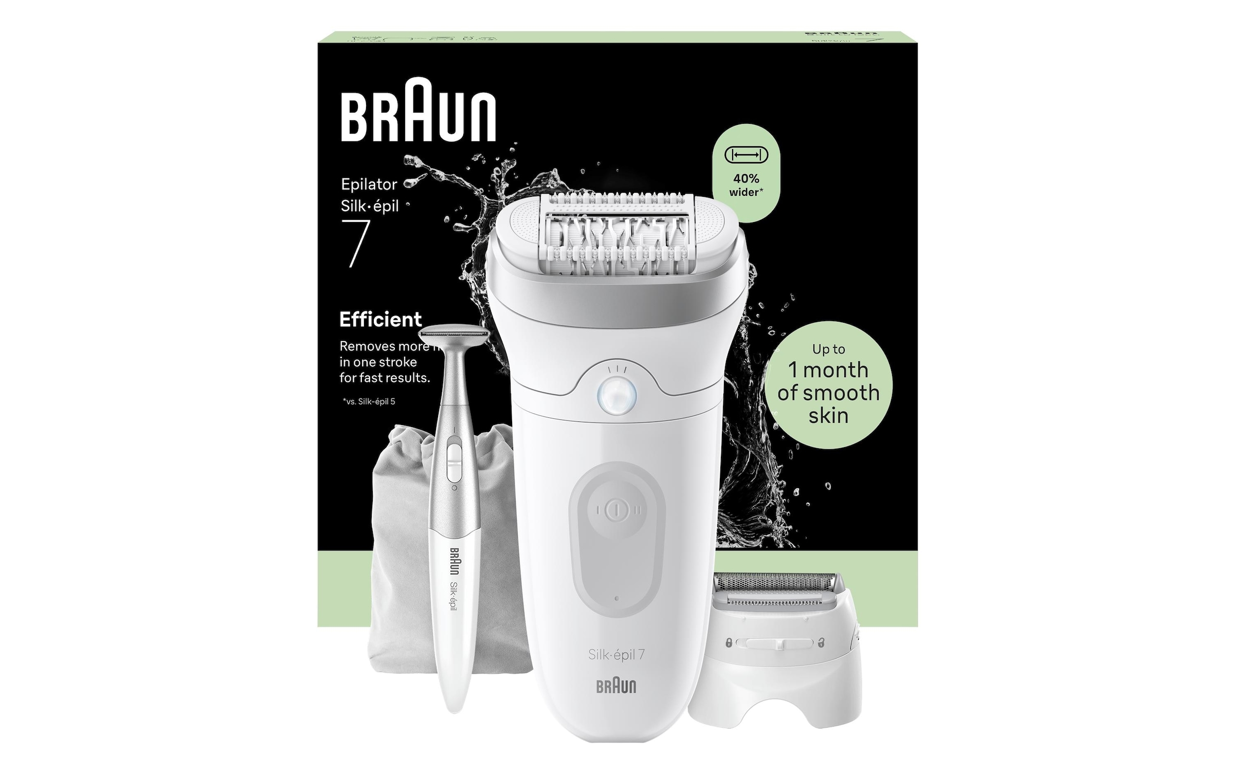 Braun Epilierer »Silk-épil 7 SE7-241« Wet & Dry, inklusive Rasieraufsatz, Trimmeraufsatz und Bikini-Trimmer