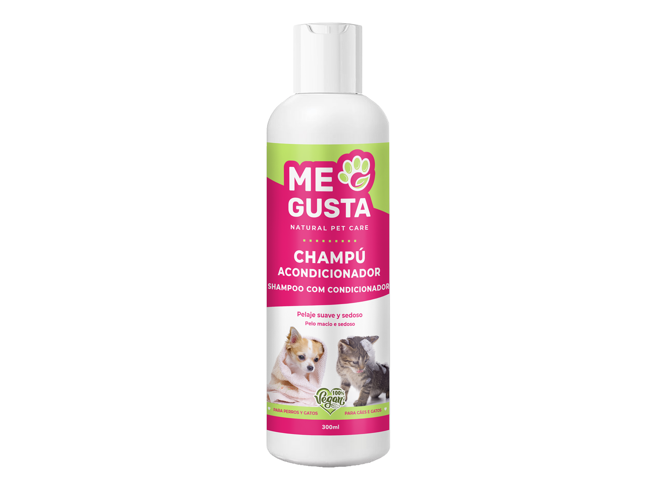 CHAMPÔ PARA ANIMAIS ME GUSTA COM CONDICIONADOR 300ML