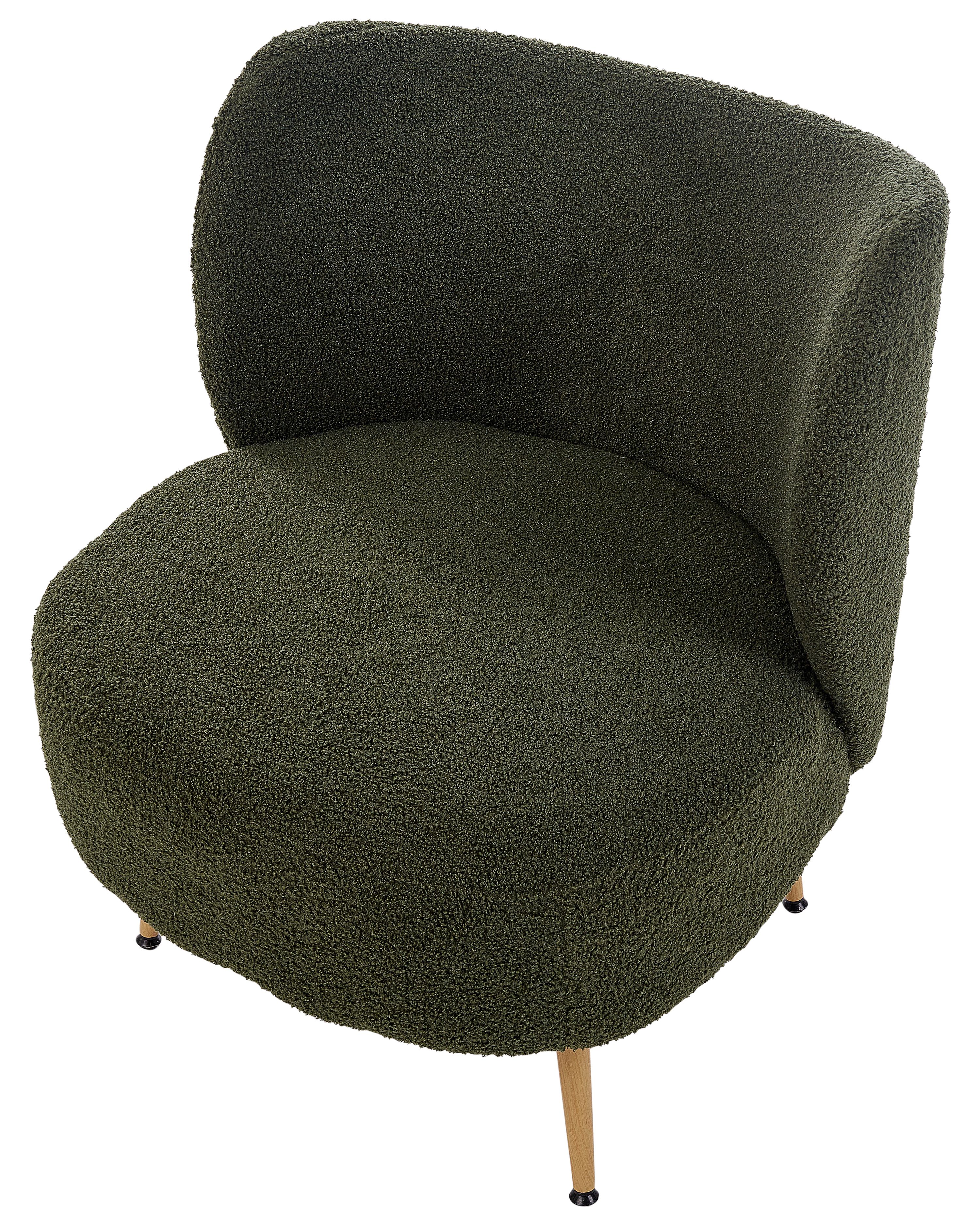 Fauteuil OTSBY II met kussen Bouclé Donkergroen