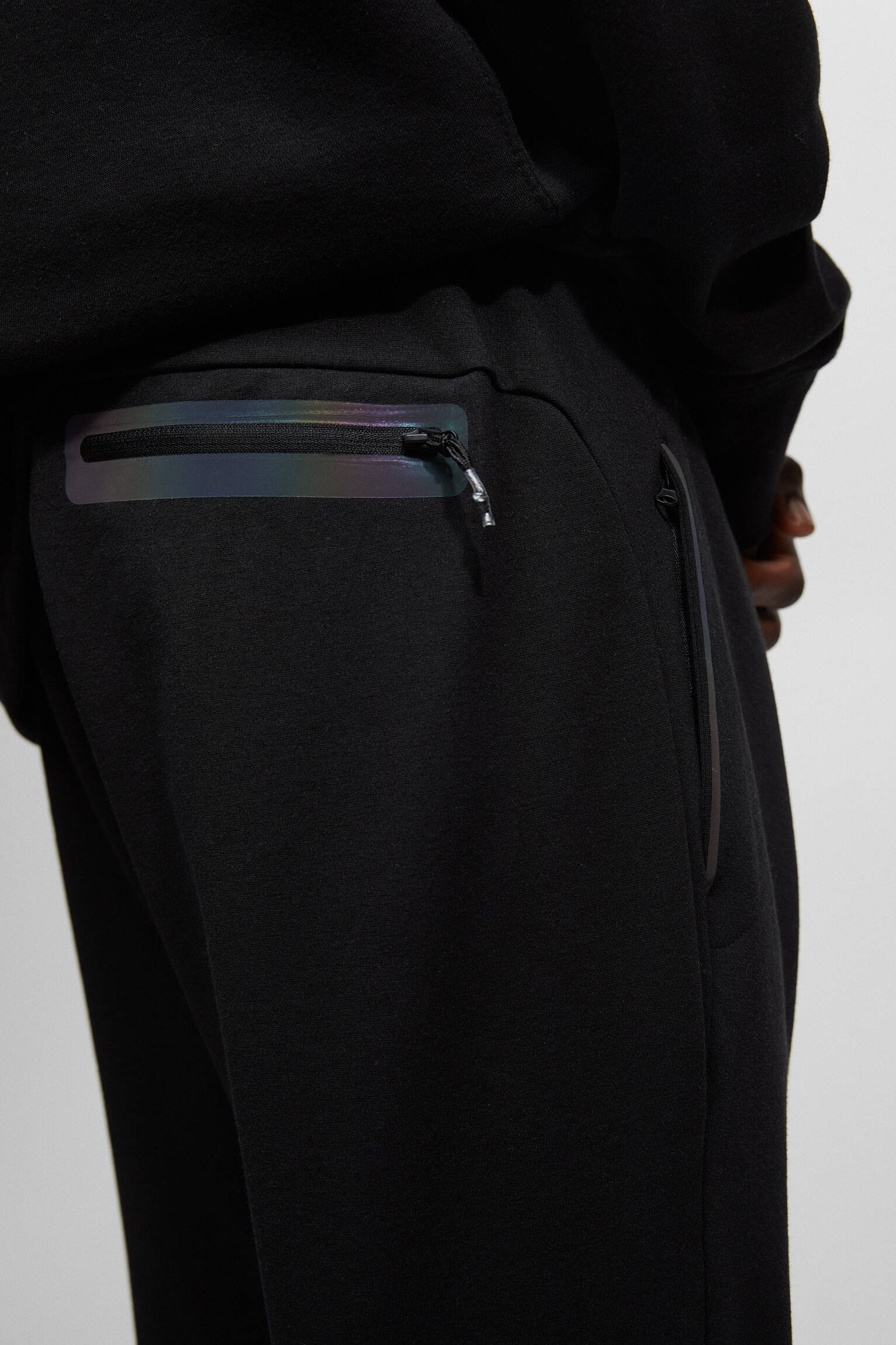 Calça de moletom estilo jogger - preta