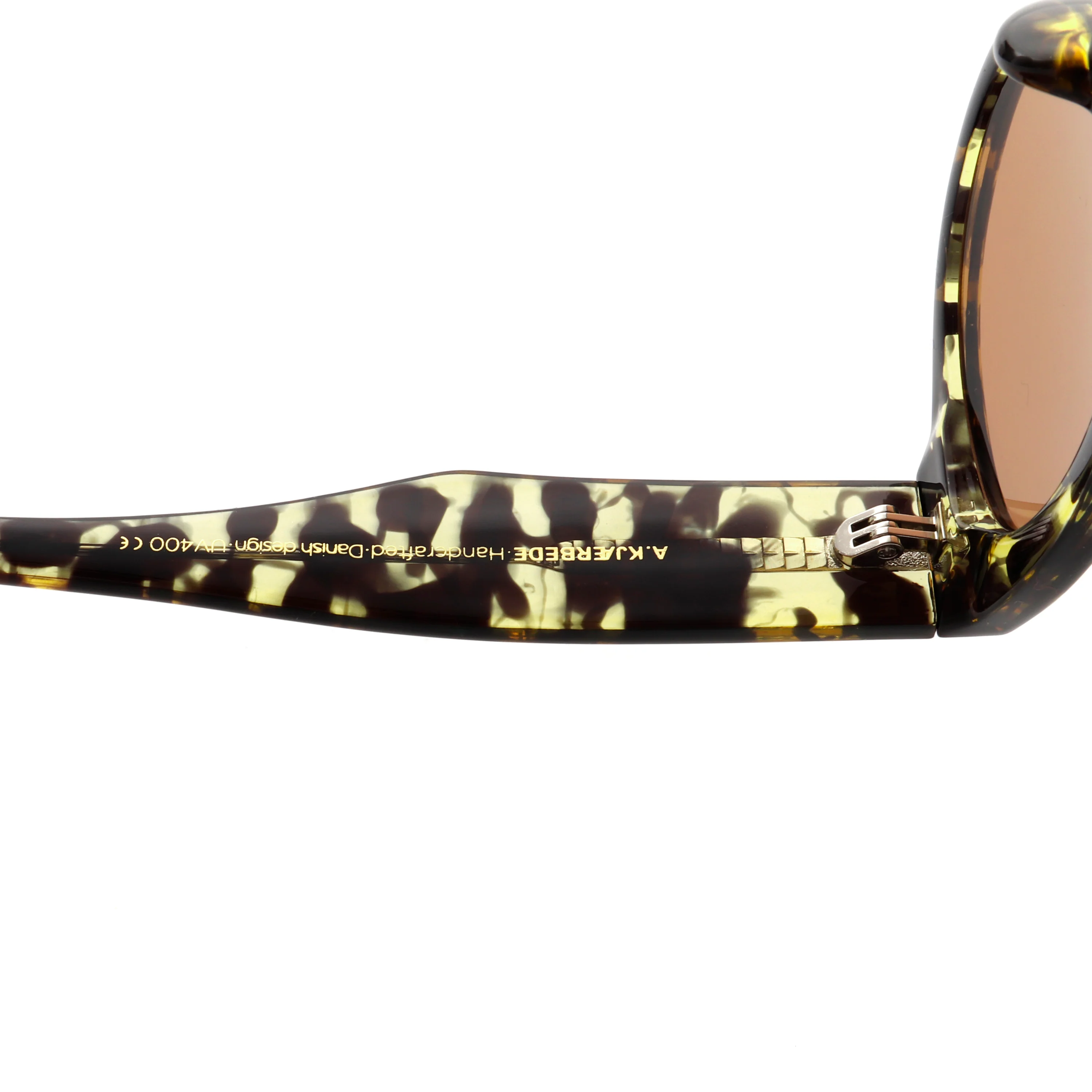 A. Kjærbede  Winnie solbrille - Black / Yellow Tortoise