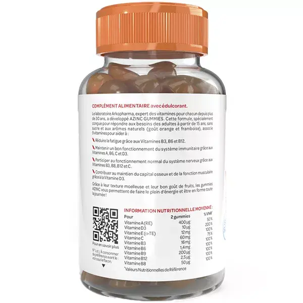 Arkopharma Azinc Adultos 9 Vitaminas 60 gomas
