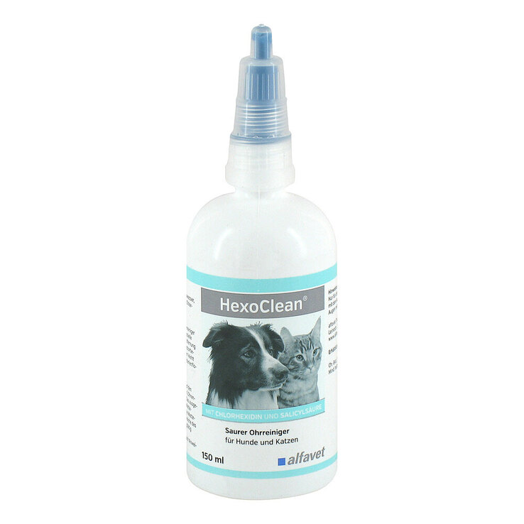 Hexoclean saurer Ohrreiniger für Hunde und Katzen, 150 ml