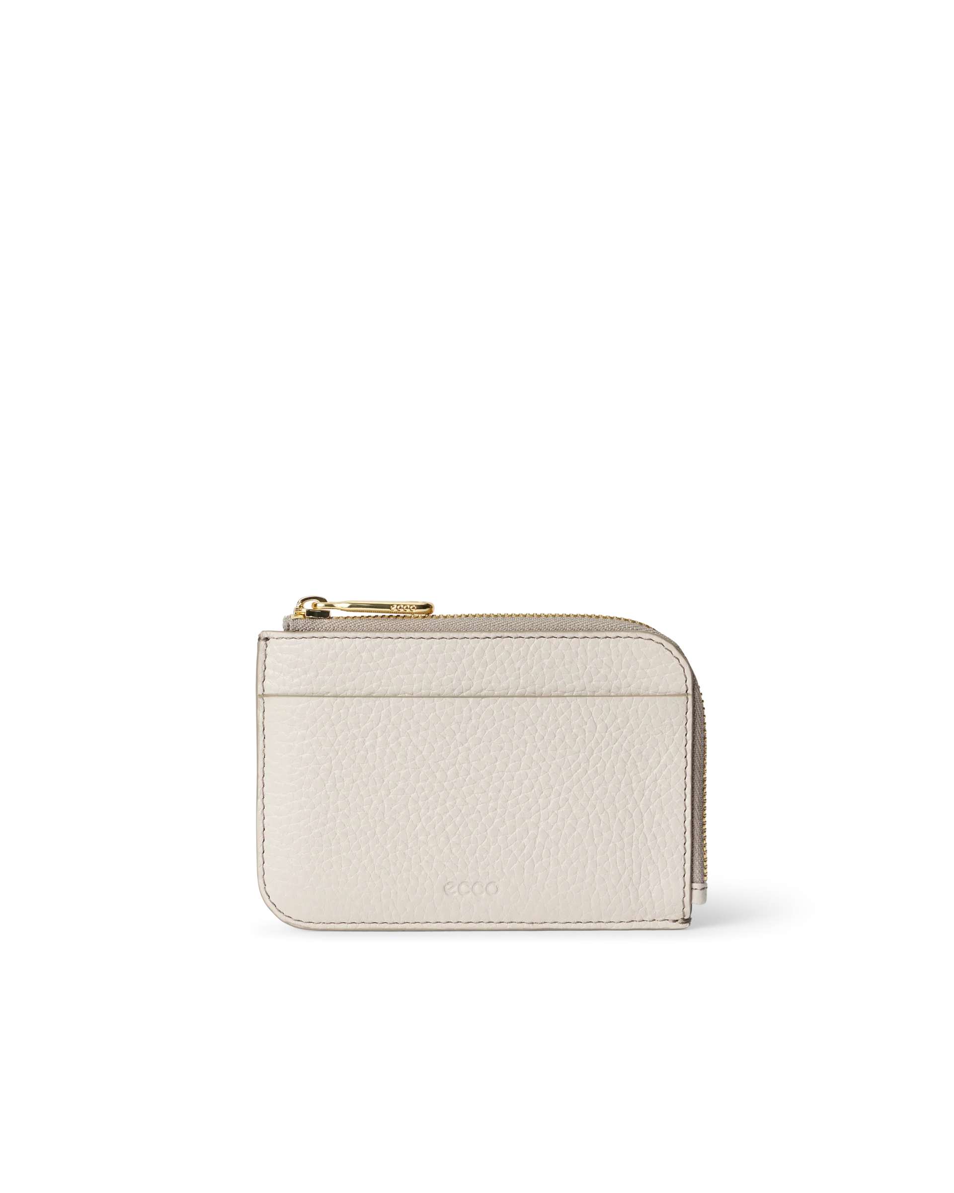 ECCO Card Case Kartenetui aus Leder Beige 8X12X1,5 cm