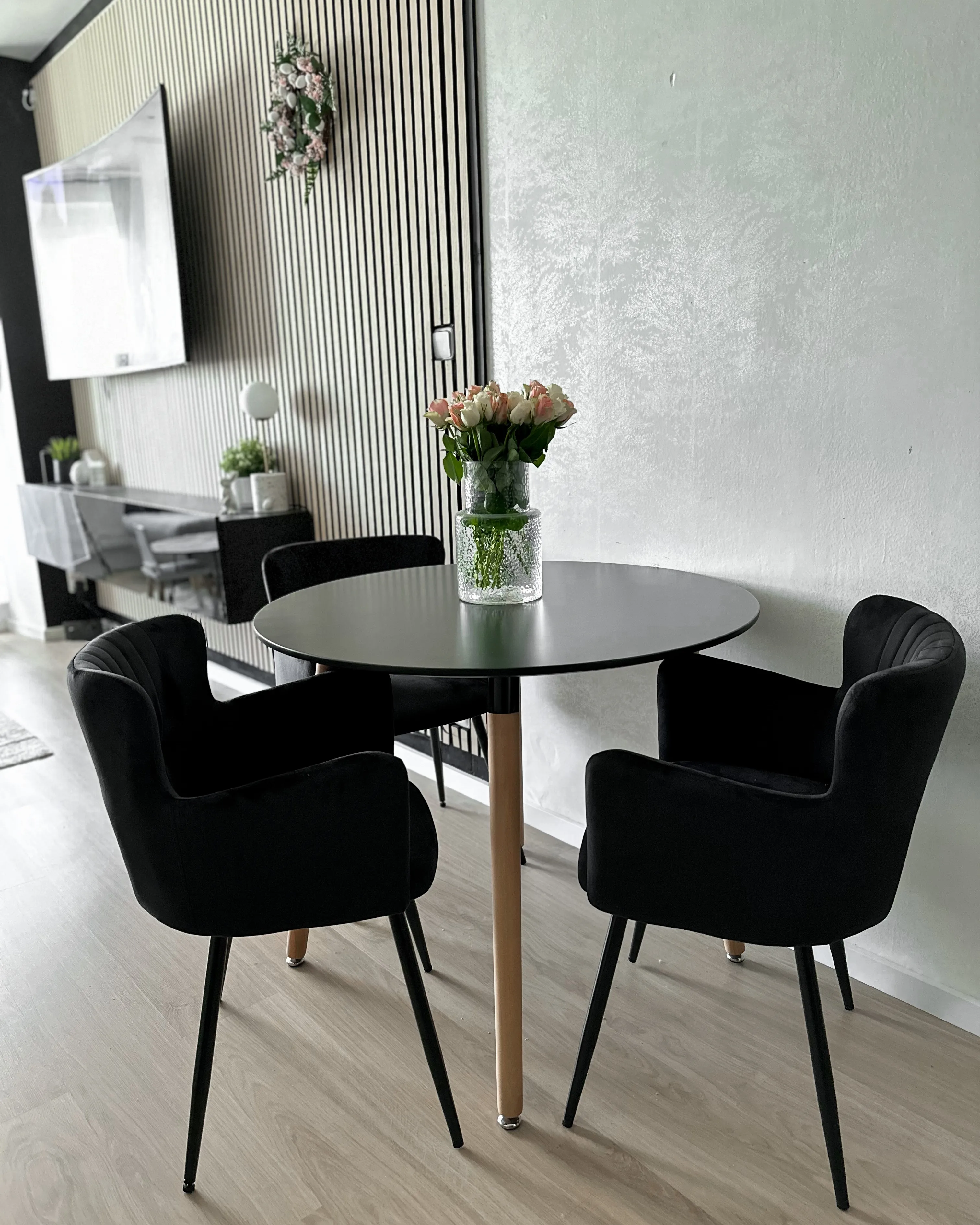 Eettafel BOVIO Zwart 120 cm 120 cm