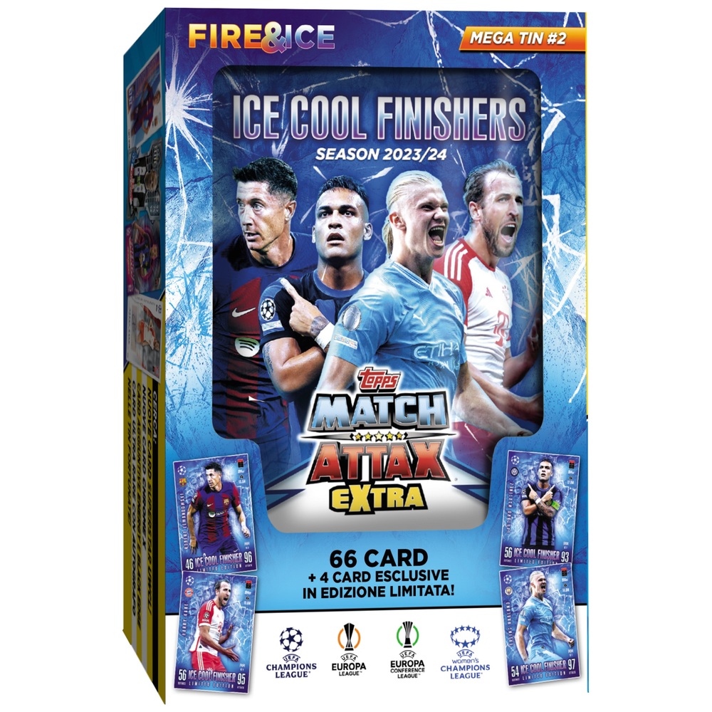 Topps Match Attax Extra 2023/24 Fire & Ice Mega Tin Sortiment