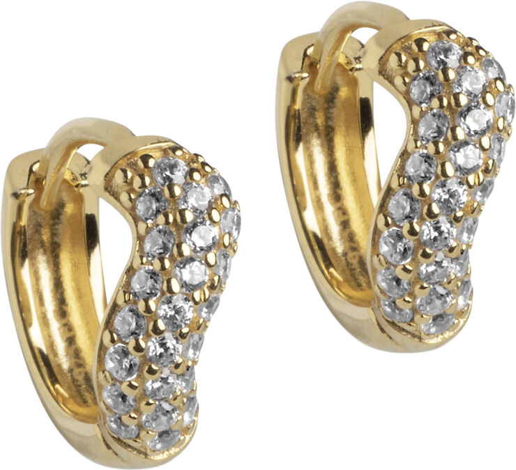 ENAMEL Copenhagen Hoops, Sparkling Curve Large Clear cz