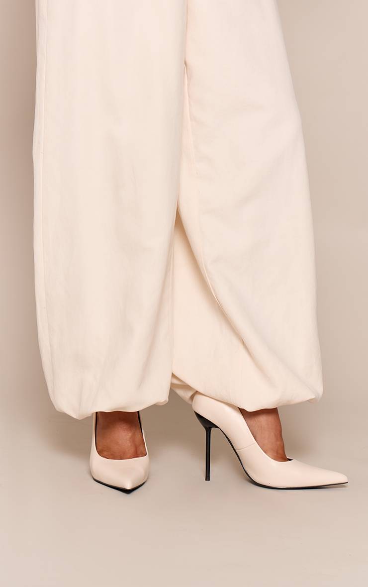Crème Escarpins À Talons Hauts En Synthétiquecuir À Bout Pointu
