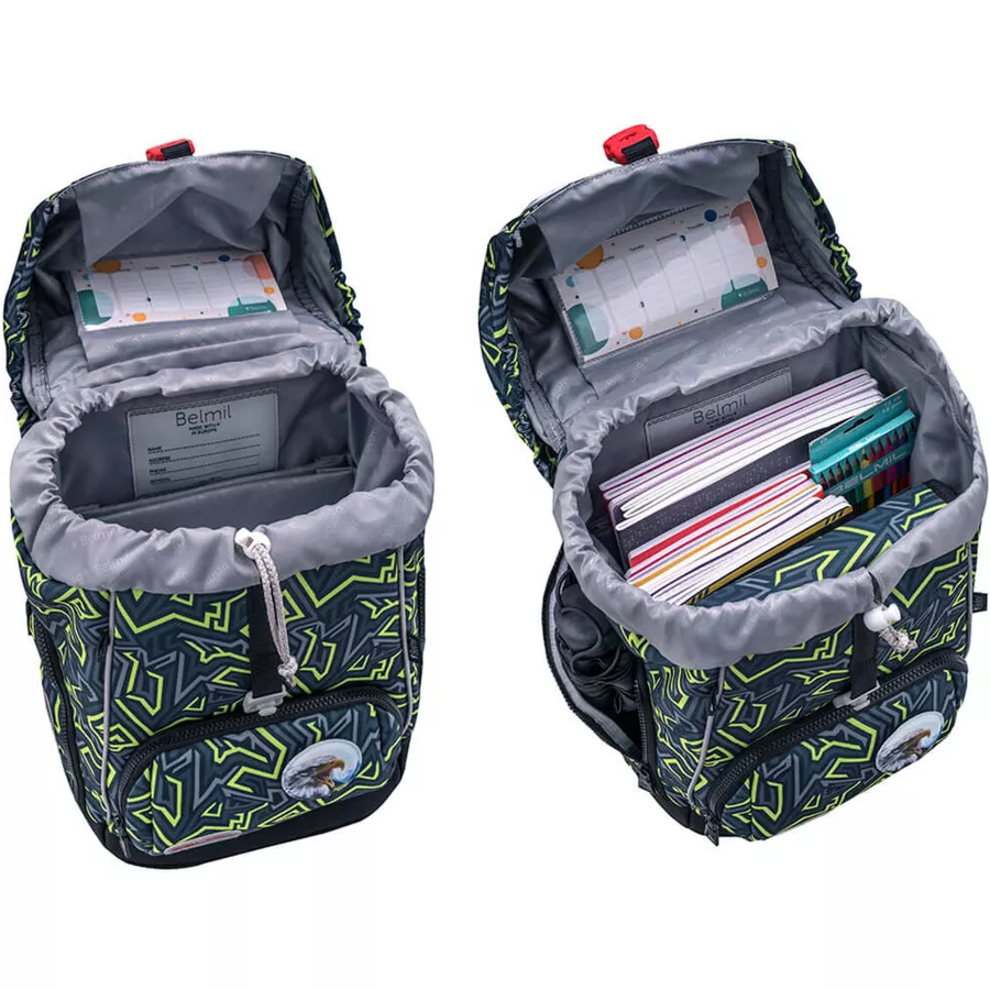 Belmil Schulranzen Premium Comfy Plus Set 5-teilig Iguana