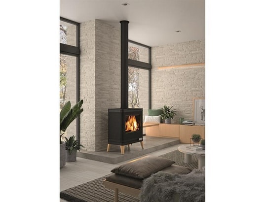 INVICTA - Poêle à bois fonte 9kw noir - p610449