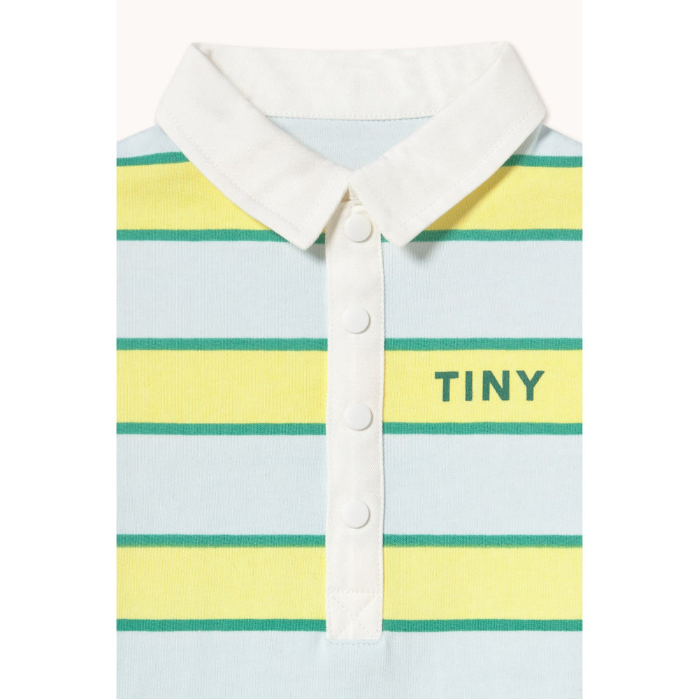 Køb TinyCottons Ice Blue Retro Stripes Polo One-Piece