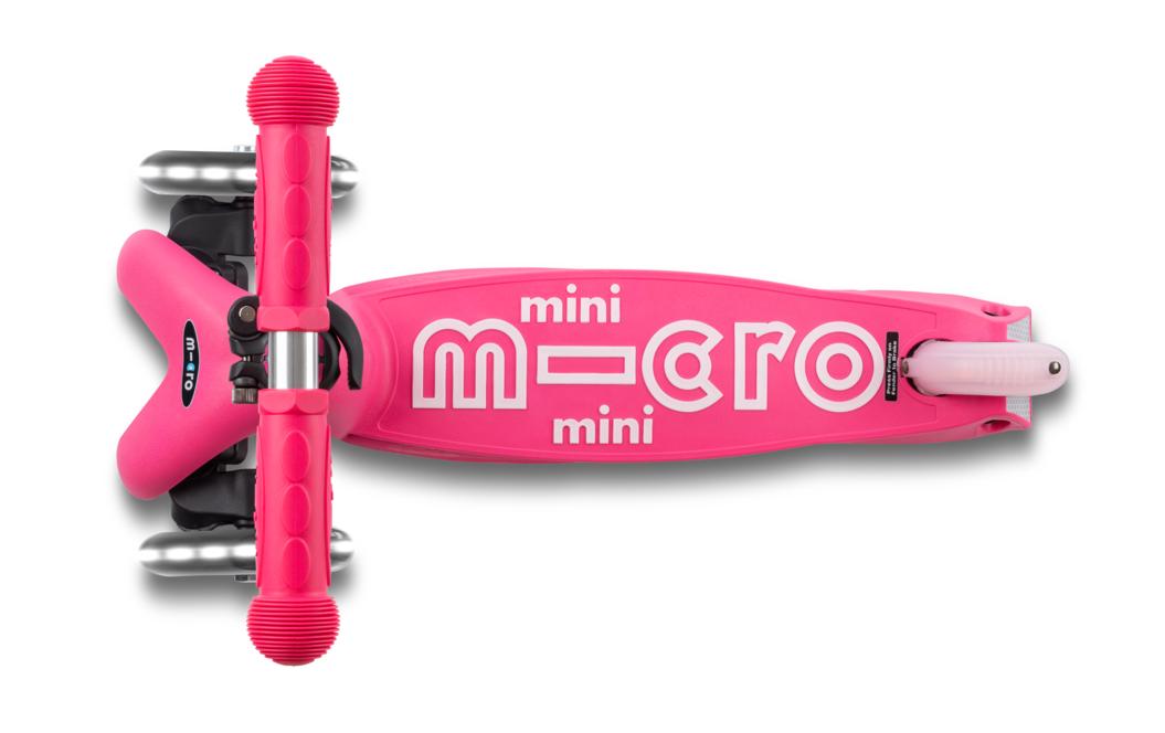 Kickboard Mini Micro Deluxe Foldable LED PinkKinder Scooter