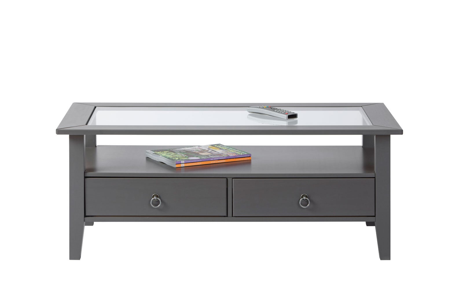 Couchtisch MILO 115x45x60 cm Massivholz Kiefer grau
