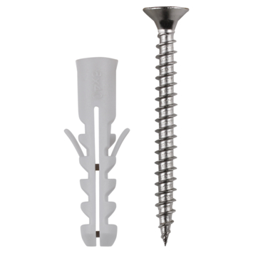 KARWEI Basisplug 8x40mm   uni 5x50mm RVS 6ST