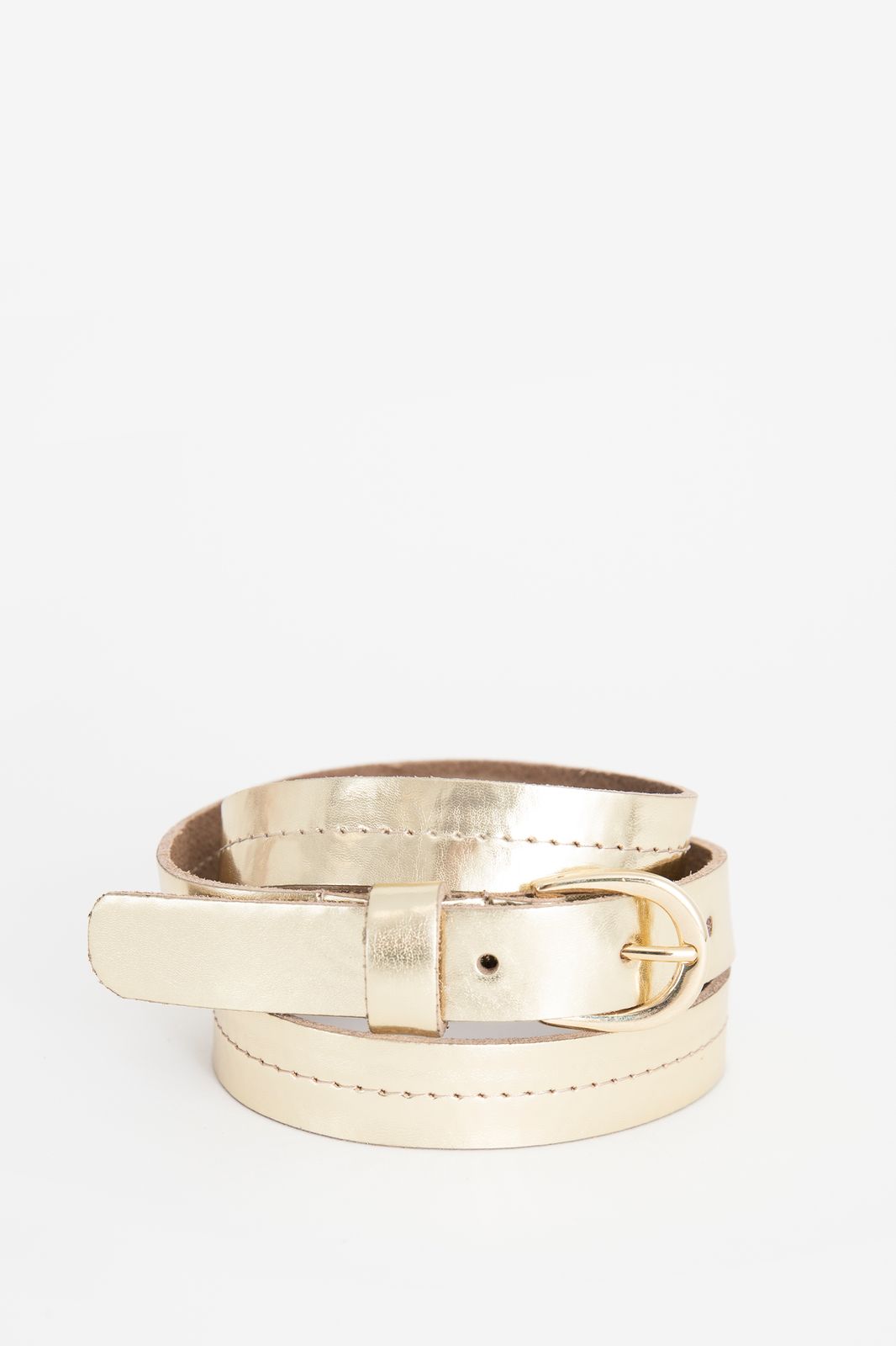 Gouden leren riem