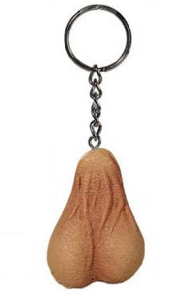 Out Of The Blue Metal Key Chain Testicle