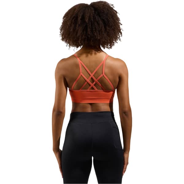 Brassière running ODLO SPORTS BRA SEAMLESS SOFT W LIVING CORAL/GREY MELANGE
