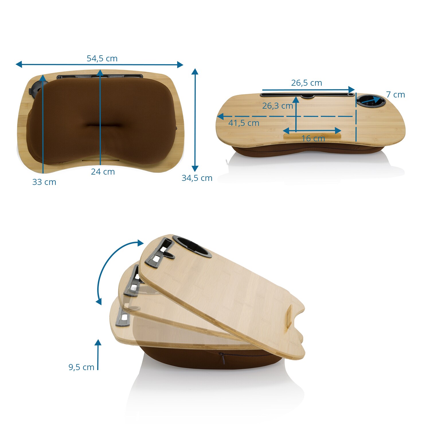 Laptopunterlage COMFILAP I Bambus, Stoff hjh OFFICE