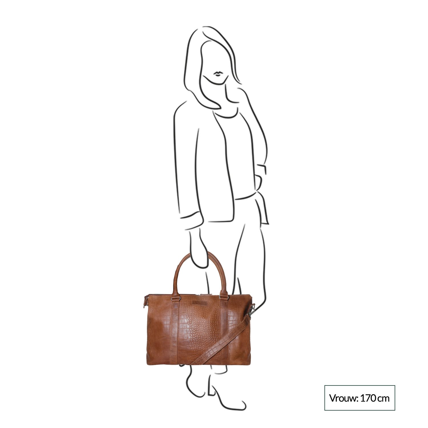 Mozz Croco Lola Bag Luiertas camel