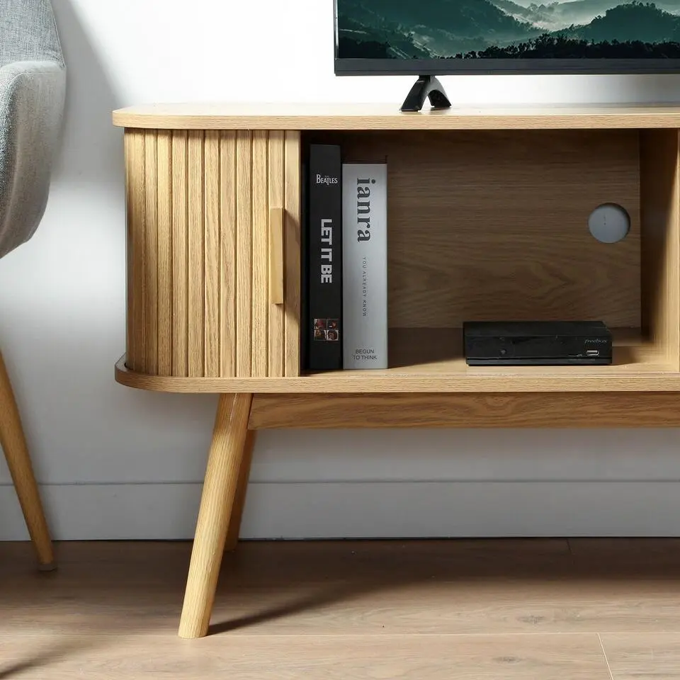 CALICOSY - TV-Meubel ERNEST - Licht hout - 55x119x39 cm