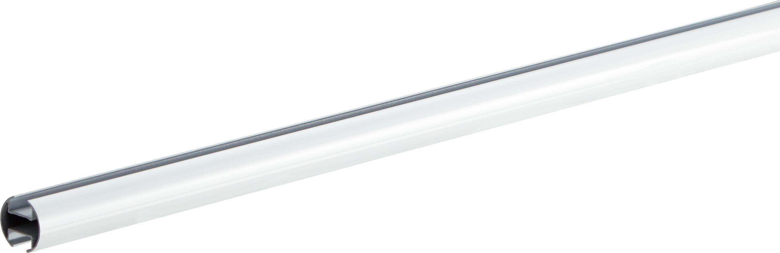 WEISS Vorhangstange mit Innenlauf - Weiss / B: 160.0 cm