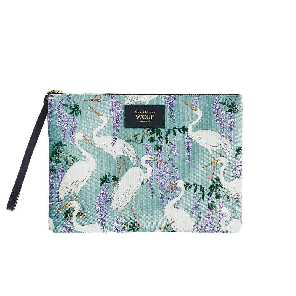 Wouf  Heron clutch, XL - Green/Purple