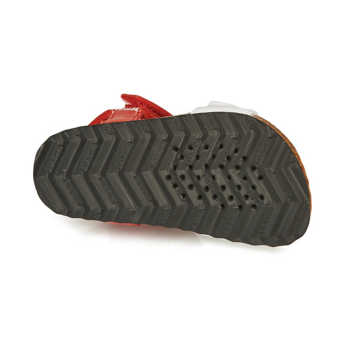 Geox - SANDAL CHALKI GIRL - Rouge / Blanc