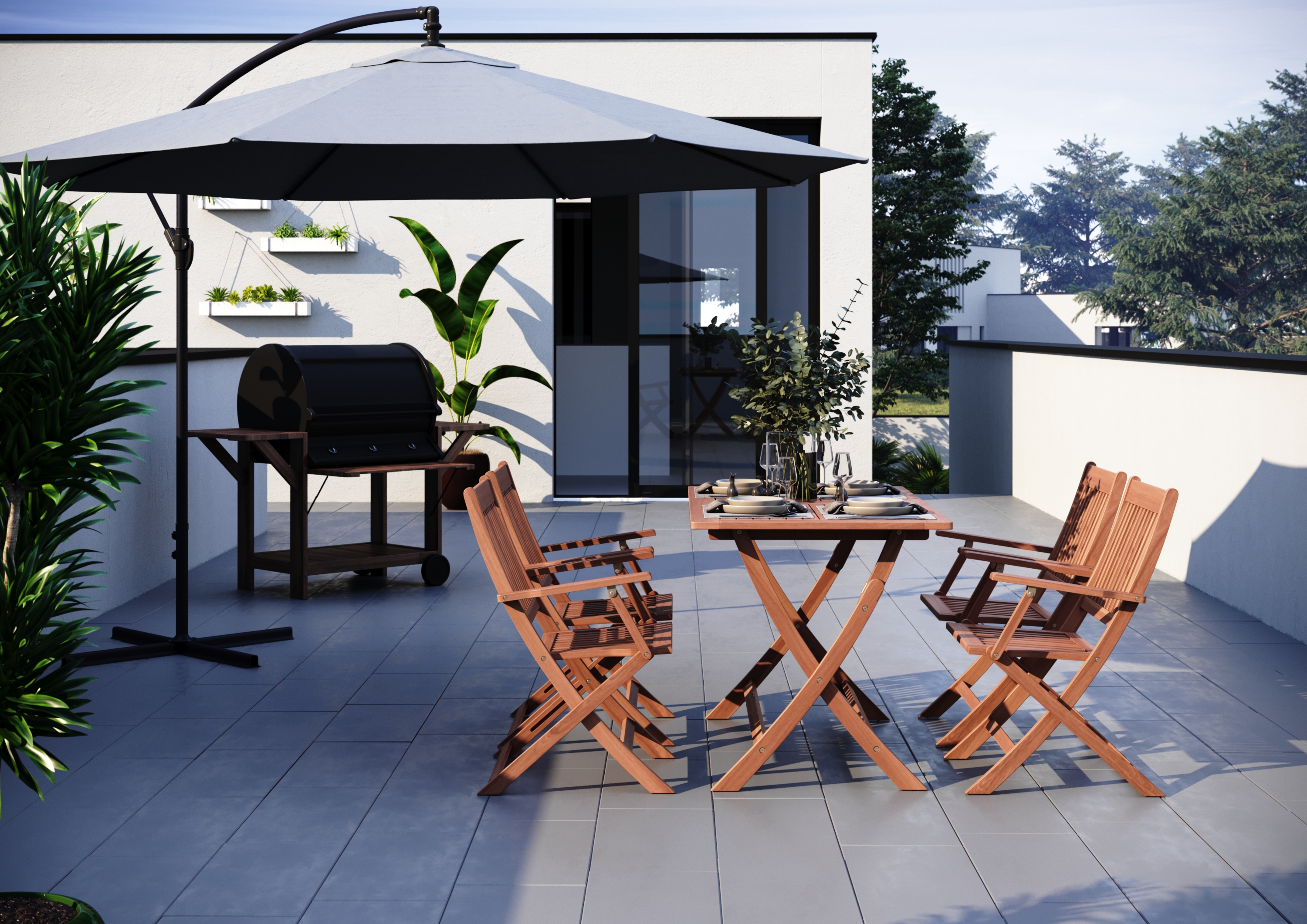 Sonnenschirm Ampelschirm SUN 350 cm anthrazit