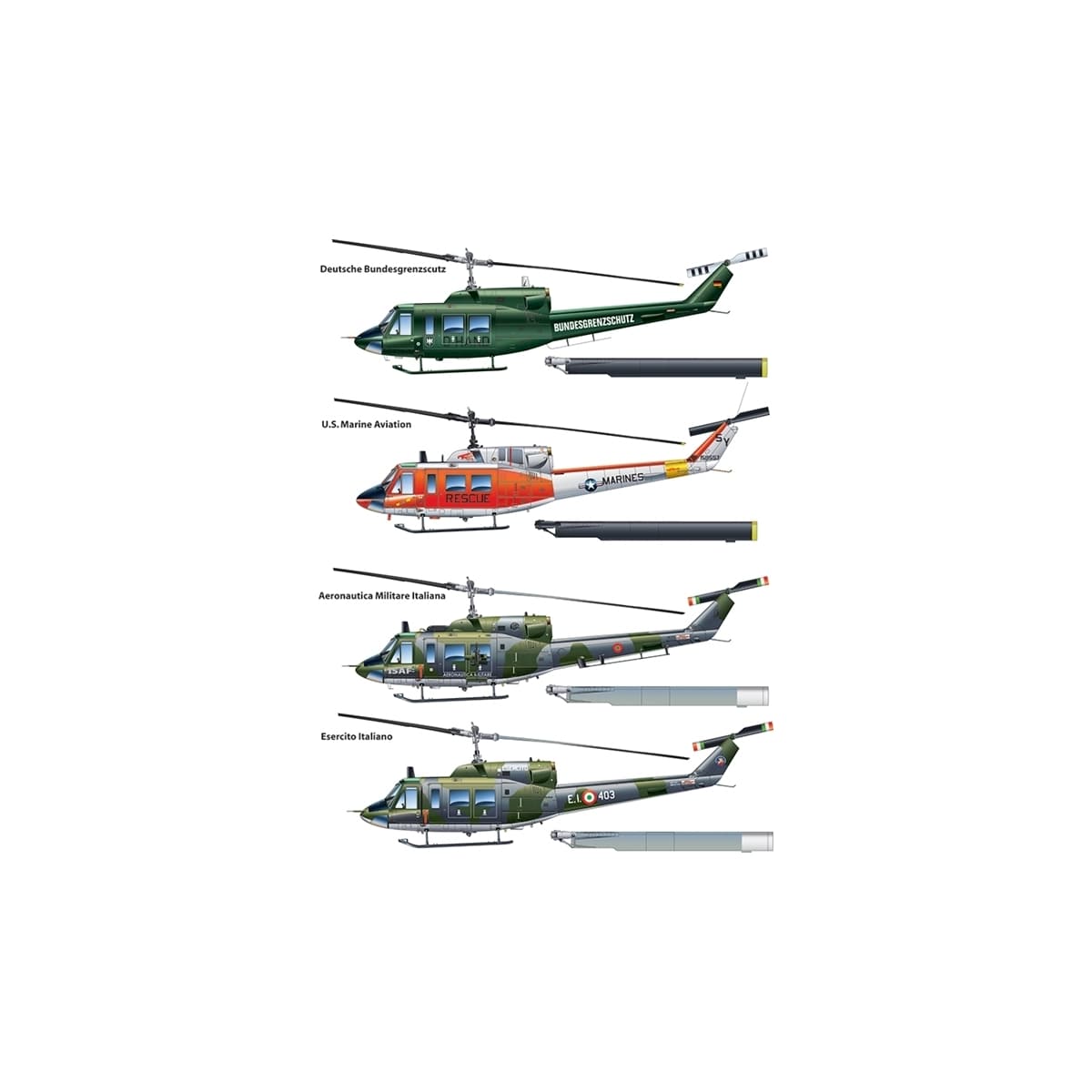 ITALERI 1:48 - Bell AB212 / UH1N