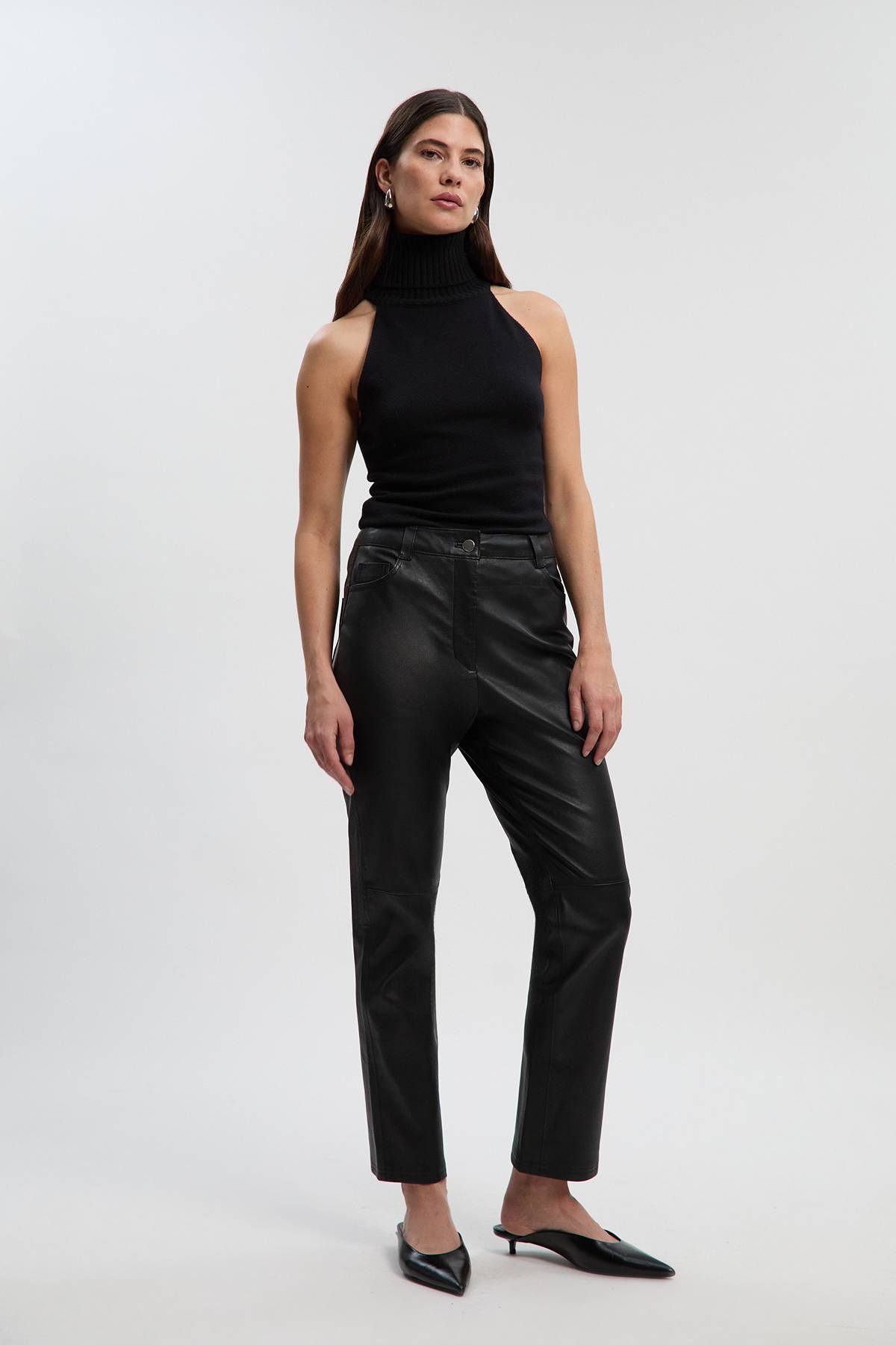 KarenMillen Jean en Cuir Stretch