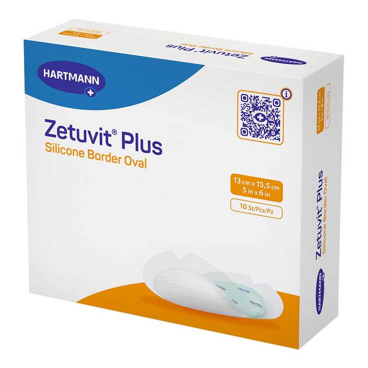 Zetuvit Plus Silicone Border oval 13x15,5 cm, 10 St