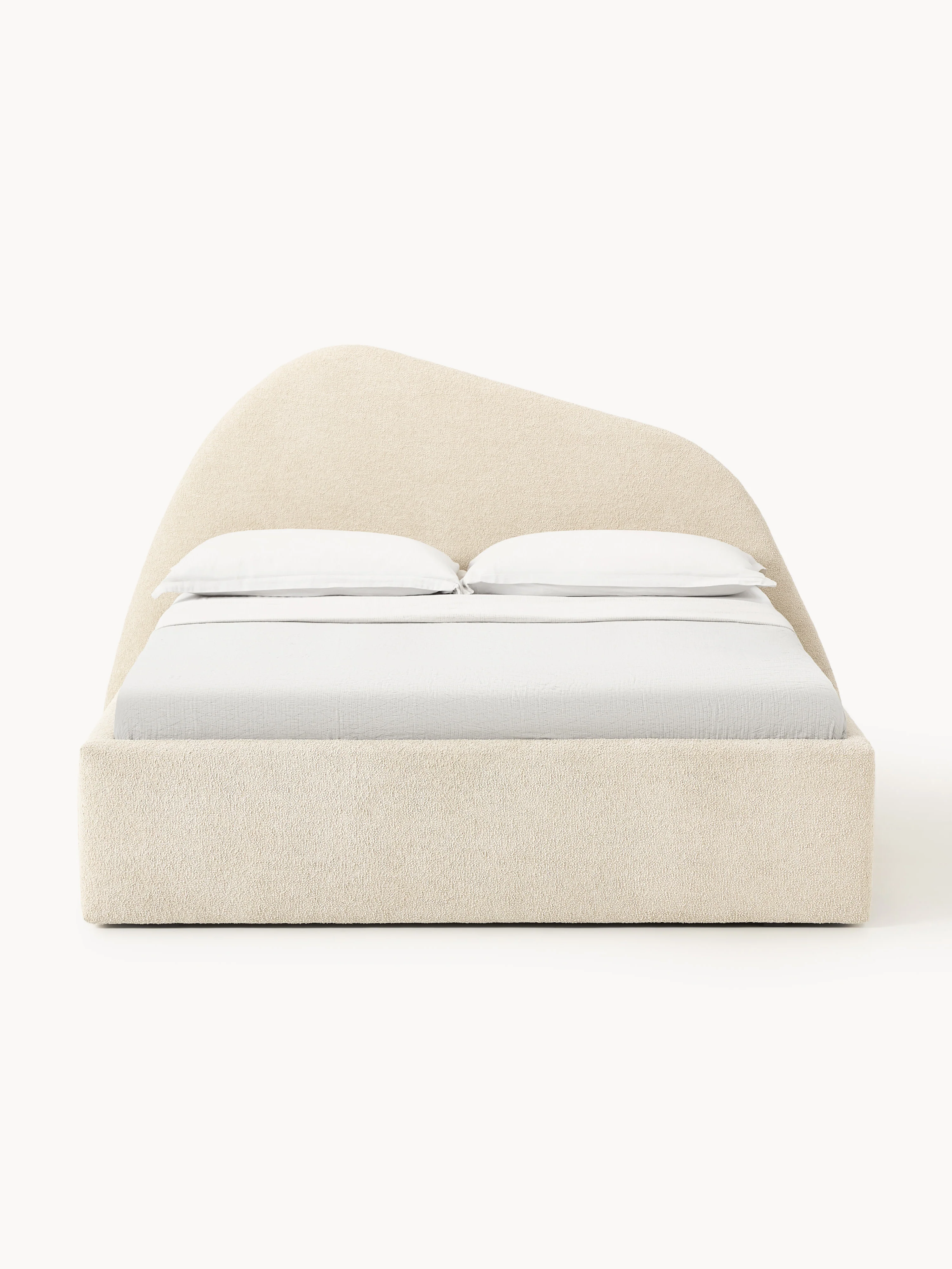 Bouclé gestoffeerd bed Gary