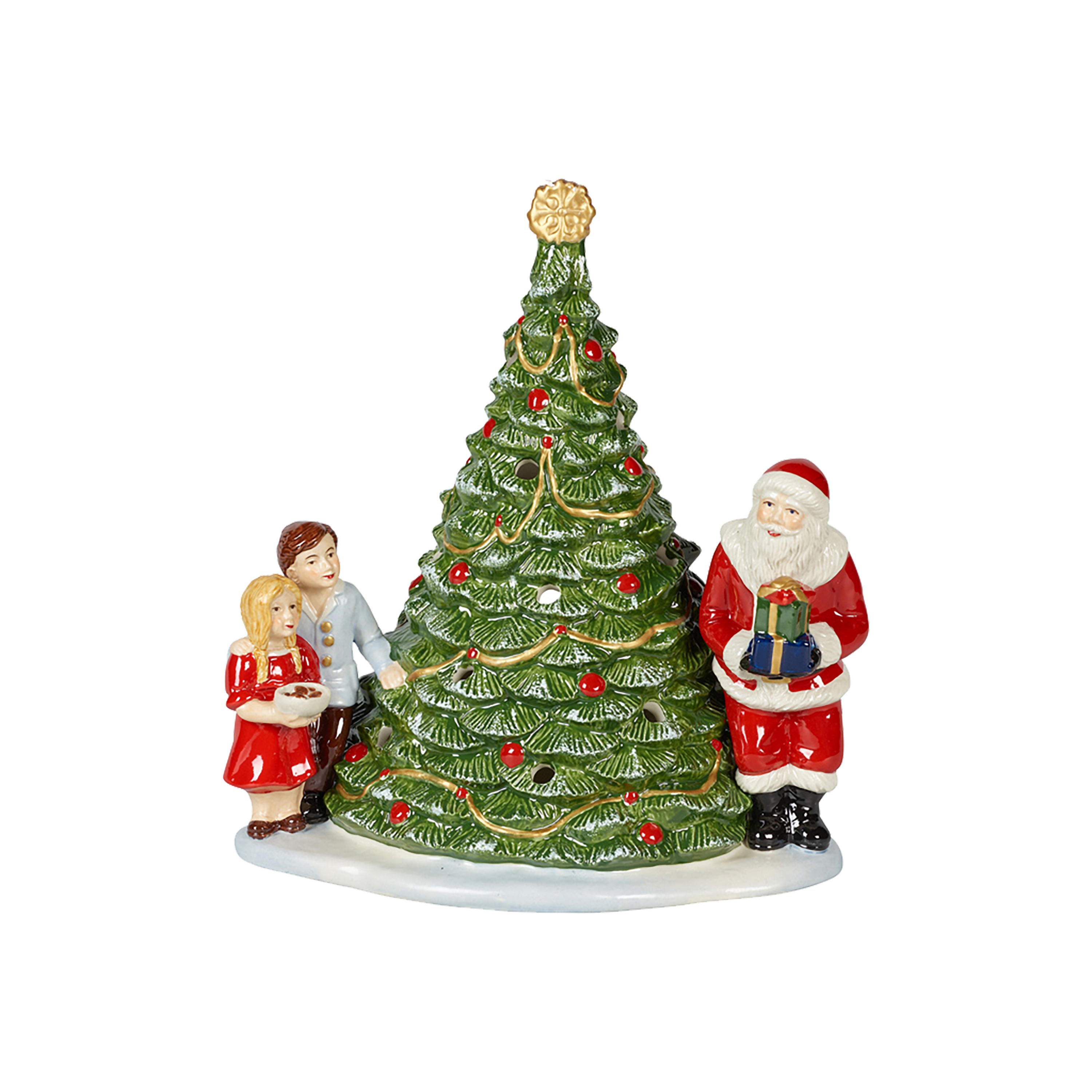 Christmas Toy's Hurricane lamp Green, 7.9'' x 6.7'' x 9.1'', porcelain