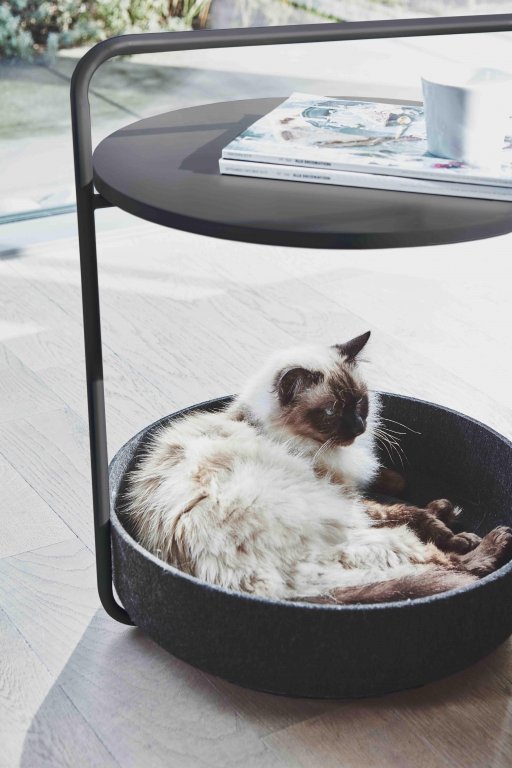 MiaCara Tavolino kattenmand bijzettafel Ø50 concrete