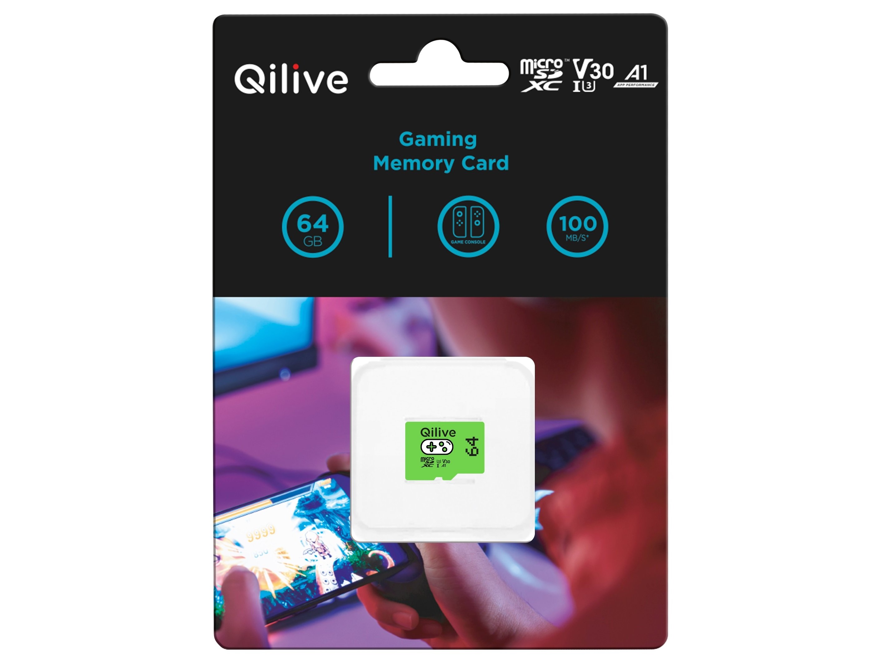 CARTÃO MEMÓRIA MSD QILIVE CL.10 UHS-I U3 GAMING 64GB