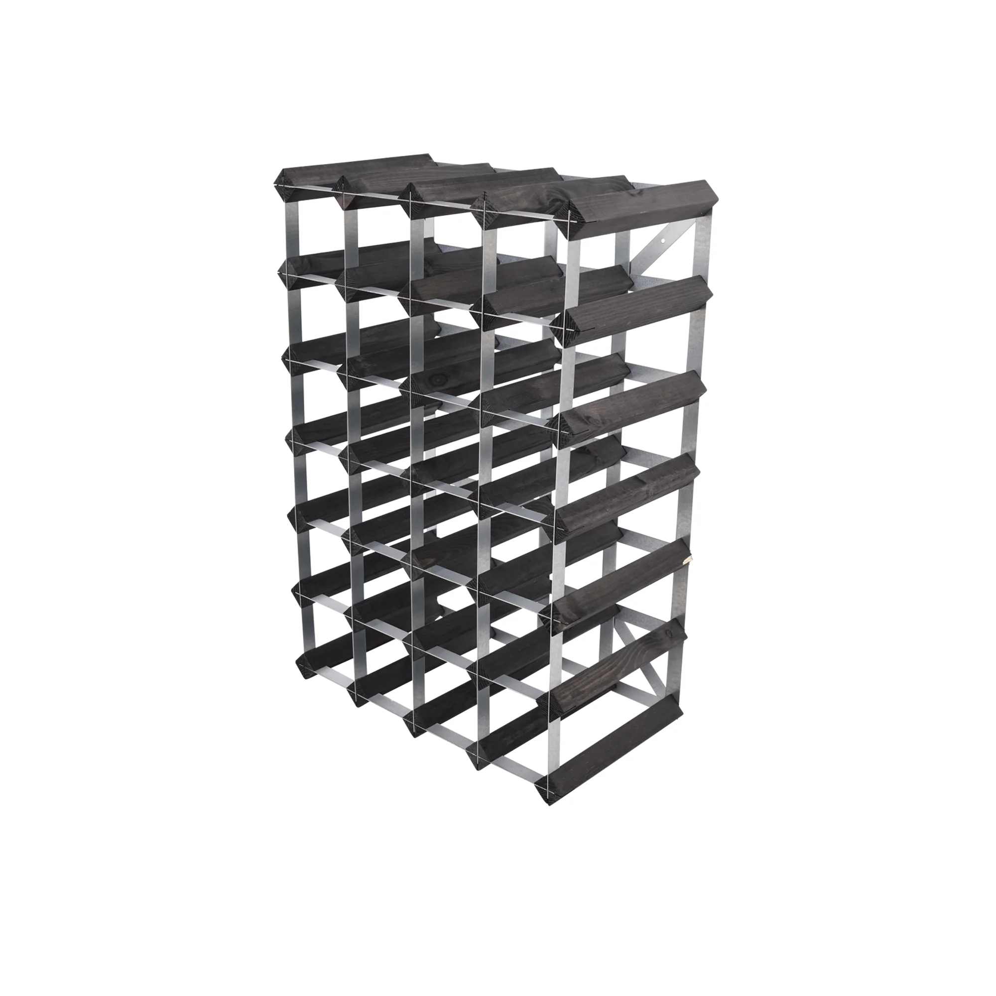Traditional Wine Rack  Vinreol, 30 flasker - sort ask