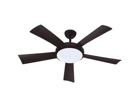 FARELEK - Ventilateur plafond Wallis noir - ventilateur de plafond ø132cm 38w + éclairage