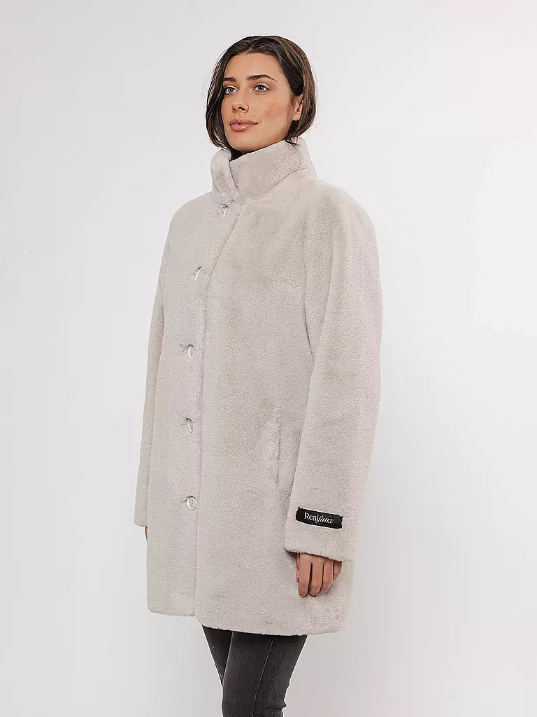 RINO&PELLE Mantel in Felloptik NONNA creme